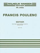 Sextuor pour piano, flute, hautbois, clarinette, basson et cor