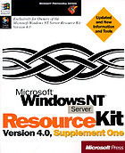 Microsoft Windows NT server resource kit version 4.0. Supplement 1