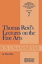 Thomas Reid's Lectures on the fine arts
