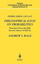 A philosophical essay on probabilities