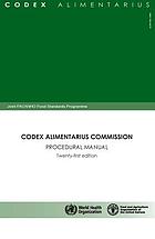 Codex Alimentarius Commission : procedural manual