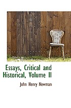 Essays, critical and historical
