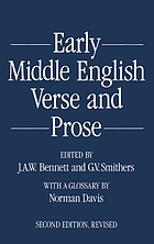Early Middle English verse and proseEarly middle English verse and prose