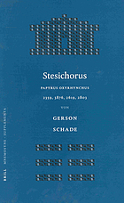 Stesichoros : Papyrus Oxyrhyncus 2359, 3876, 2619, 2803Papyrus Oxyrhynchus 2359, 3876, 2619, 2803