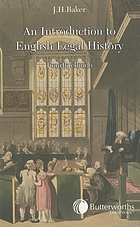 An introduction to English legal history