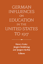 German influences on education in the United States to 1917