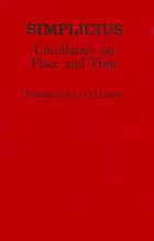 Corollaries on place and time