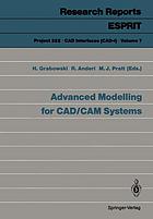Advanced modelling for CAD/CAM systems