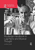 Routledge handbook to Luigi Nono and musical thought
