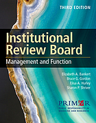 Institutional review board : management and function