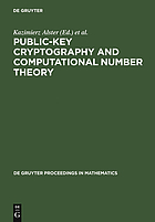 Public-key cryptography and computational number theory : proceedings of the international conference organized by the Stefan Banach International Mathematical Center, Warsaw, Poland, September 11-15, 2000