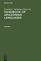 Handbook of Amazonian languages