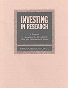 Investing in research : a proposal to strengthen the agricultural, food, and environmental system