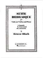 Suite hébraïque : for viola (or violin) and piano