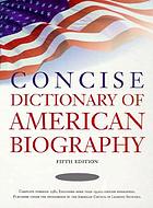 Concise Dictionary of American biography