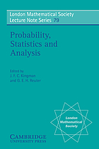 Probability, statistics, and analysis