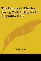 The letters of Charles Sorley, with a chapter of biography