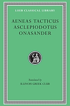 Aeneas Tacticus. Asclepiodotus. Onasander