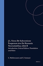 De subventione pauperum, sive, De humanis necessitativus libri II