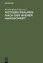 Notkers Psalmen nach der Wiener Handschrift