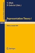Representation theory I proceedings of the Workshop on the present trends in representation theory, Ottawa, Carleton University, August 13-18, 1979