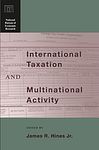 International taxation and multinational activity