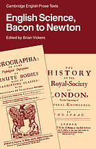 English science, Bacon to Newton
