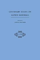 Centenary essays on Alfred Marshall