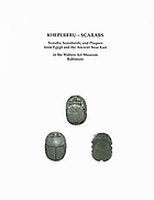 Khepereru-scarabs : scarabs, scaraboids, and plaques from Egypt and the ancient Near East in the Walters Art Museum, Baltimore
