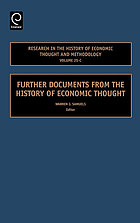 Further documents from the history of economic thought