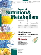 10th European Nutrition Conference, July 10-13, 2007, Paris, France, abstracts