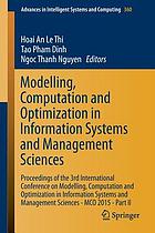 Modelling, computation and optimization in information systems and management sciences