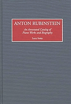 Rubinstein Anton 1829 1894 Worldcat Identities