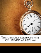 The literary relationships of Dafydd ap Gwilym
