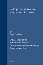 De imperio summarum potestatum circa sacra