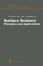 Surface science : principles and current applications