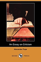 An essay on criticism : with introductory and explanatory notes