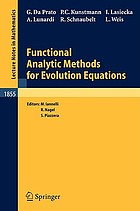Functional analytic methods for evolution equations