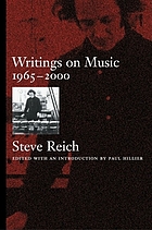 Writings on music, 1965-2000
