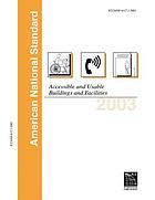 American national standard : accessible and usable buildings and facilities