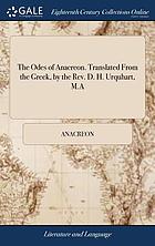 The odes of Anacreon : translated from the Greek