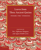 Leaves from three ancient Qurâns, possibly pre-'Othmânic, with a list of their variants
