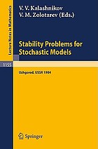 Stability problems for stochastic models : proceedings of the 8th international seminar held in Uzhgorod, USSR, Sept. 23-29, 1984