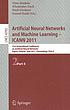 Artificial Neural Networks and Machine Learning - ICANN 2011, vol. 6792