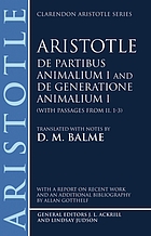 Aristotle's De partibus animalium I ; and, De generatione animalium I (with passages from II. 1-3)