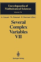 Several complex variables VII : sheaf-theoretical methods in complex analysis