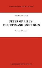 Peter of Ailly, Concepts and Insolubles : an annotated translationConceptus et insolubilia