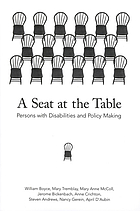 A seat at the table persons with disabilities and policy making