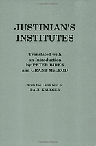 The Institutes of Justinian with notes
