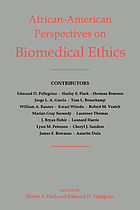African-American perspectives on biomedical ethics